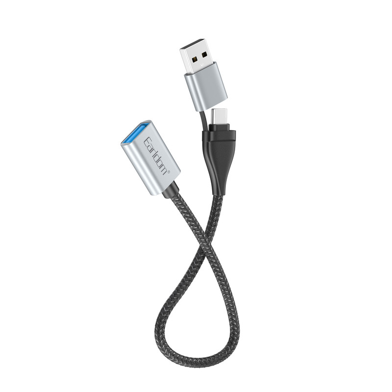 مبدل OTG USB به USB-C / USB  ارلدام مدل 2IN1 OT83